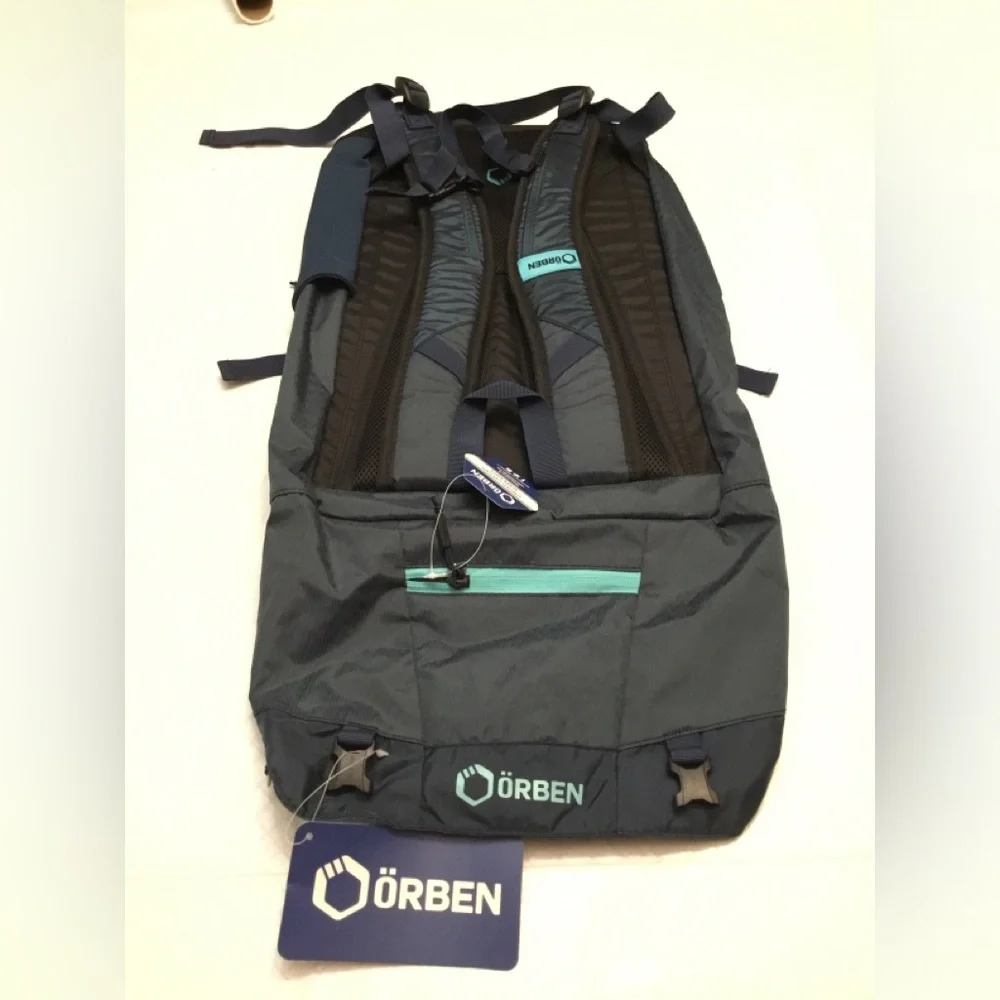 ORBEN Navy Travel Backpack with Teal Accent